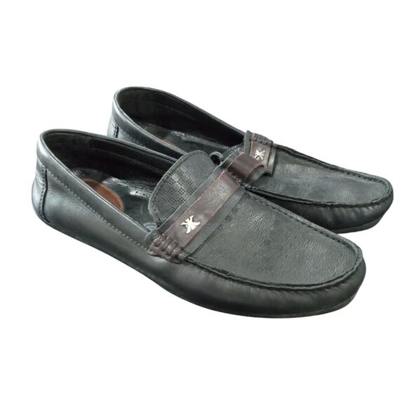 [H292] Karosso Black Genuine Leather Moccasin Driver/Loafers, Size 26 - Picture 3 of 8